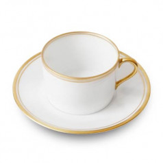 Double Filet Gold Tea Cup & Saucer