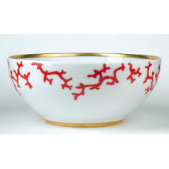 Cristobal Red Salad Bowl Round 9.8 in.