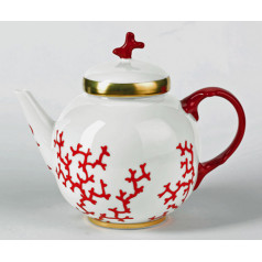 Cristobal Red Tea Pot Round 2.83464 in.