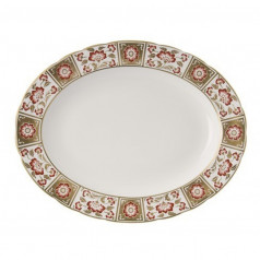 Derby Panel Red Oval Dish S/S (34.5 cm/13.5 in)