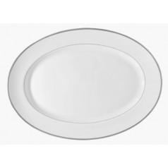 Fontainebleau Platinum (Filet Marli) Oval Dish/Platter / Platter 16.1x11.811 in.