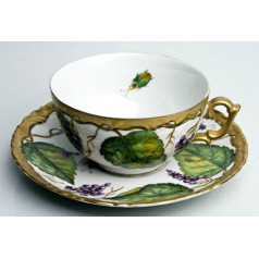 Wildberries Lavender Tea Cup & Saucer 8 oz