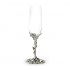 Majestic Forest Acorn And Oak Leaf Pewter Champagne Flute
