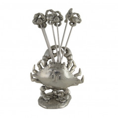 Sea And Shore Pewter Blue Crab Cheese Pick Set