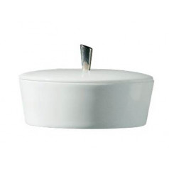 Hommage Covered Sugar Bowl With Metal Knob Round 4.13385 in.
