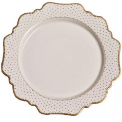 Simply Anna Antique Polka Dinner Plate 10.5 in Rd