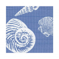 Shells Paper Luncheon Napkins Ocean Blue, 20 Per Pack