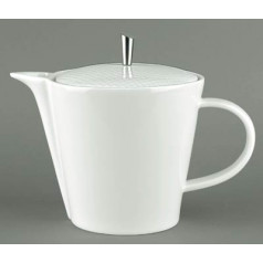 Checks Tea/Coffee Pot With Metal Knob 5.07873x5.07873 x 6.5 in.