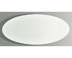 Checks Oval Flat Plate Even 14.2x6.5 in.