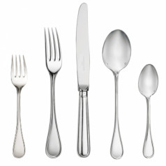 Albi Sterling Silver 24 Pieces Set for 6 in Chest (6x: Table Fork, Table Knife, Table Spoon, Coffee Spoon)