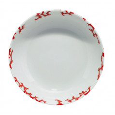 Cristobal Red Breakfast Coupe Plate Deep Round 6.7 in.