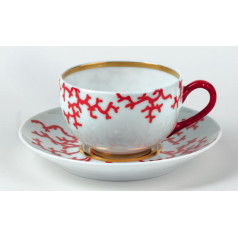 Cristobal Red Tea Saucer Extra Round 6.1 in.
