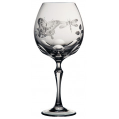 Springtime Clear Burgundy Glass
