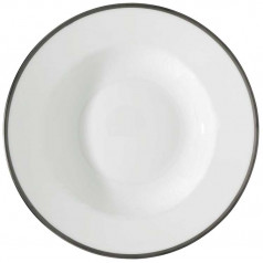 Fontainebleau Platinum French Rim Soup Plate Round 9.1 in.