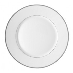 Fontainebleau Platinum (Filet Marli) Dinner Plate Round 10.6 in.