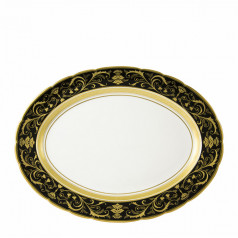 Regency Black Oval Dish L/S (41 cm/16 in) (Special Order)