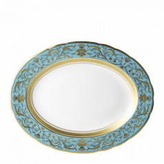 Regency Turquoise Oval Dish S/S (34.5 cm/13.5 in) (Special Order)