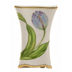 Blue Tulip Small Vase 6 in High