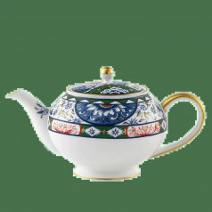 Victoria's Garden - Blue, Green & Red Coupe Teapot