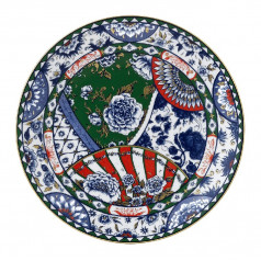 Victoria's Garden Blue, Green & Red 27cm Plate (Full Cover)