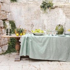 Mille Guipures Jade Tablecloth 35" x 35" 100% Cotton