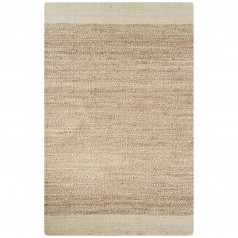 NAT12 Hand Woven Tobago Mallow Seedpearl/Timber Wolf  9' x 12' Rug - Off-White