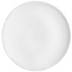 Soie Tressee White Oval Platter Small 14x7"