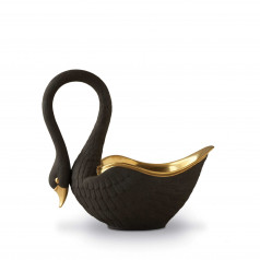 Swan Black Bowl Medium 6.5x6.5" - 17 x 17cm