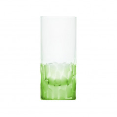 Whisky Set /1 Tumbler Ocean Green Lead-Free Crystal, Cut Pebbles 330 ml