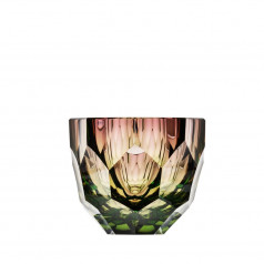 Caorle Oval Bowl Underlaid Ocean Green Rose Lead-Free Crystal, Cut Panel 19 cm