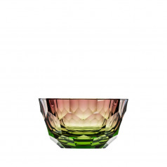 Caorle Underlaid Small Bowl Ocean Green Rose Lead-Free Crystal, Cut Panel 14.5 cm