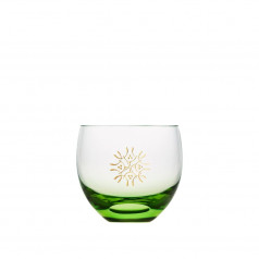 Culbuto 2 Pcs Set Ocean Green Lead-Free Crystal, Sandblasting, Gilded Mistletoe 1 100 ml