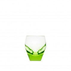 Bar Tumbler Glass For Distillate Ocean Green Lead-Free Crystal, Cut 45 ml