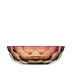 Caorle Underlaid Bowl Ocean Green Rose Lead-Free Crystal, Cut Panel 32.5 cm