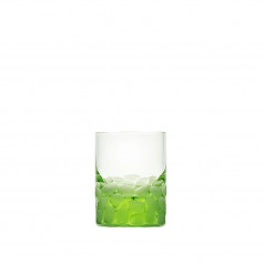 Whisky Set /1 Tumbler For Distillate Ocean Green Lead-Free Crystal, Cut Pebbles 60 ml
