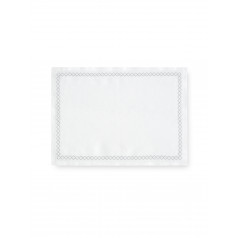 Perry Set of 4 Placemat 14x20 White/Silver - White/silver