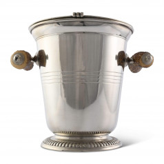 Ice Bucket with Lid Faux Antler Handles