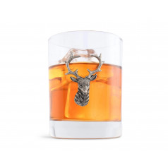 Lodge Style Elk Head Double Old Fashioned Glass