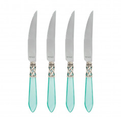 Aladdin Antique Aqua Steak Knives - Set of 4 9"L
