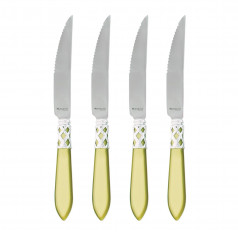 Aladdin Brilliant Chartreuse Steak Knives - Set of 4 9"L