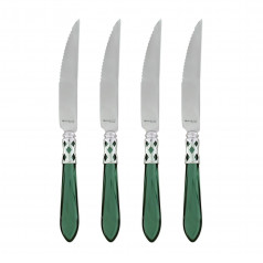 Aladdin Brilliant Green Steak Knives - Set of 4 9"L