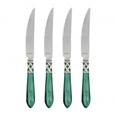Aladdin Antique Green Steak Knives - Set of 4 9"L