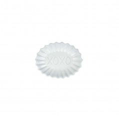 Incanto Pleated XOXO Plate 6"L, 4.5"W