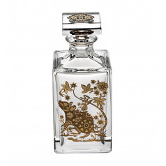 Golden Whisky Decanter With Gold Rat