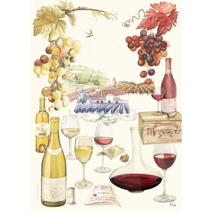 Gien France Bouquet  Tea Towels Bouquet  20 X 27 1 2 In Set  Gien France Bouquet  Tea Towels Bouquet  20 X 27 1 2 In Set