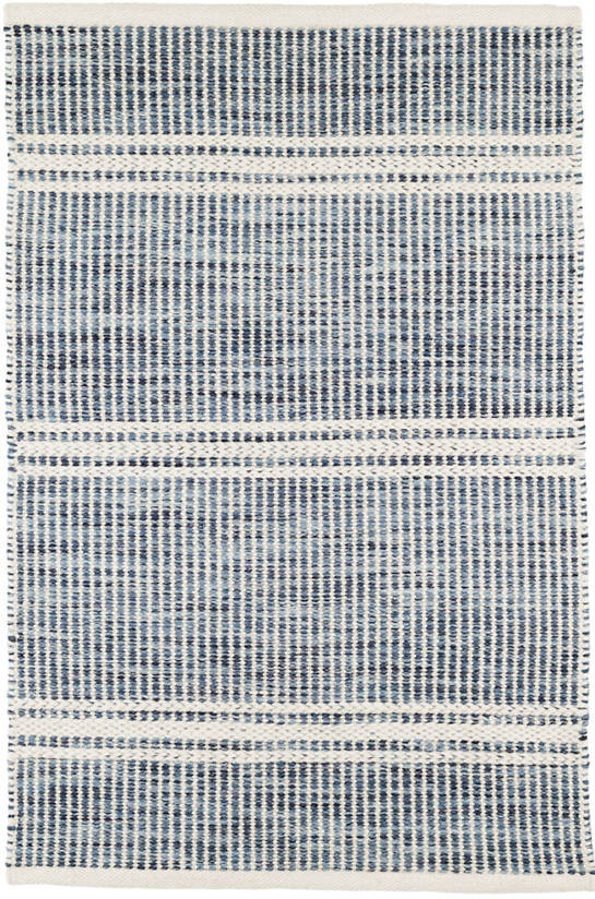 Dash & Albert Malta Blue Woven Wool Rugs Gracious Style