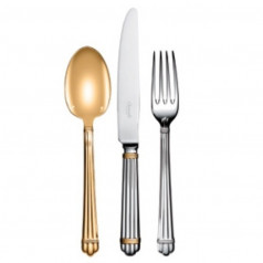 Aria Partial Gilded Gold Rings Salad Fork
