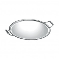 Malmaison Oval Tray With Handles 53X42Cm Silverplated