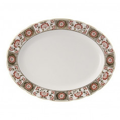 Derby Panel Red Oval Dish L/S (16.4in/41.75cm)