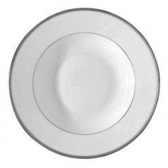 Fontainebleau Platinum (Filet Marli) French Rim Soup Plate Rd 9.1"